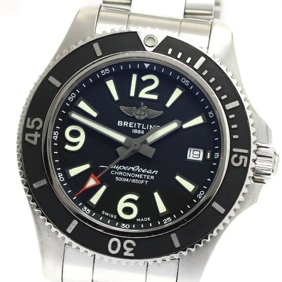 BREITLING Super Ocean 42 A17366 Date black Dial Automatic Men's Watch - Picture 10 of 12